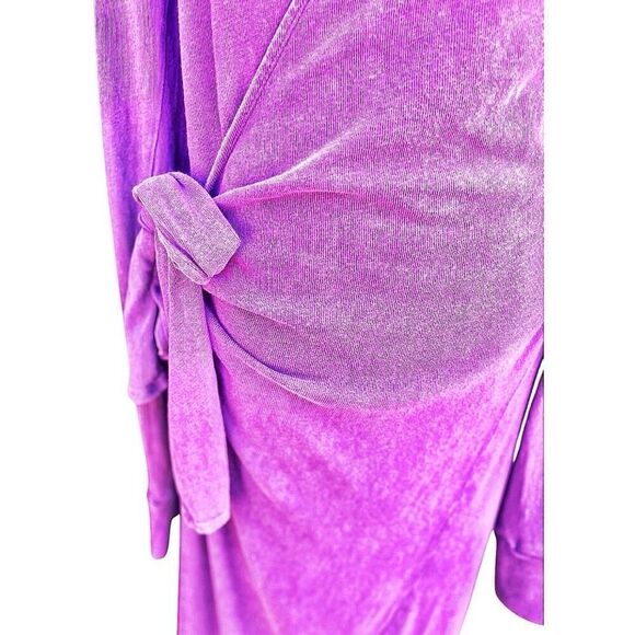 Free People Molly Purple Side Tie Midi Dress Size Medium - Picture 4 of 6